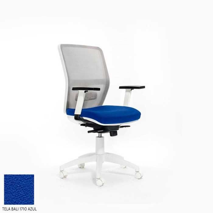 Silla de escritorio ergonómica HIMILCE blanca sin cabezal uso 8 horas