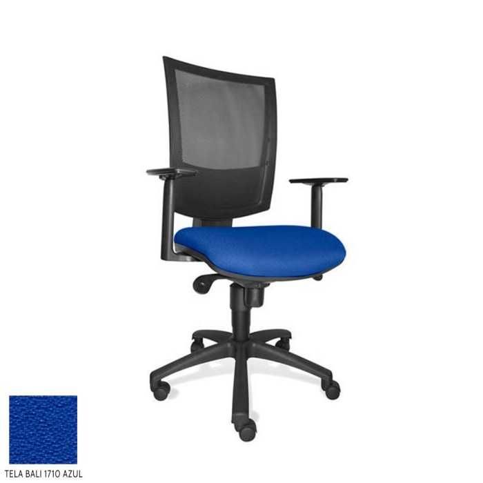 Silla de oficina FLASH, respaldo malla, brazos regulables, base poliamida, sistema sincro Silla de oficina FLASH, respaldo malla, brazos regulables, base poliamida, sistema sincro