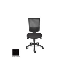 Silla de oficina FLASH, respaldo malla, sin brazos, base poliamida, sistema sincro