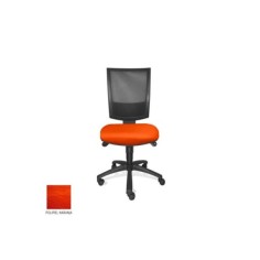 Silla de oficina FLASH, respaldo malla, sin brazos, base poliamida, sistema sincro