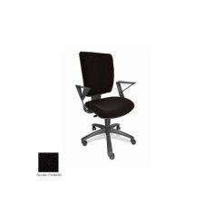 Silla de oficina FLASH, respaldo tapizado, brazos fijos, base poliamida, contacto permanente Silla de oficina FLASH, respaldo tapizado, brazos fijos, base poliamida, contacto permanente
