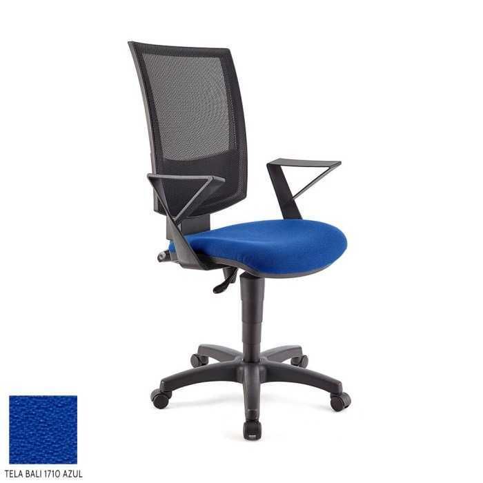 Silla de oficina FLASH, respaldo malla, brazos fijos, base poliamida, contacto permanente Silla de oficina FLASH, respaldo malla, brazos fijos, base poliamida, contacto permanente