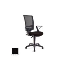 Silla de oficina FLASH, respaldo malla, brazos fijos, base poliamida, contacto permanente Silla de oficina FLASH, respaldo malla, brazos fijos, base poliamida, contacto permanente