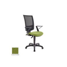 Silla de oficina FLASH, respaldo malla, brazos fijos, base poliamida, contacto permanente Silla de oficina FLASH, respaldo malla, brazos fijos, base poliamida, contacto permanente