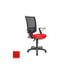 Silla de oficina FLASH, respaldo malla, brazos fijos, base poliamida, contacto permanente Silla de oficina FLASH, respaldo malla, brazos fijos, base poliamida, contacto permanente