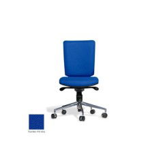 Silla de oficina FLASH, respaldo tapizado, base aluminio, sistema sincro