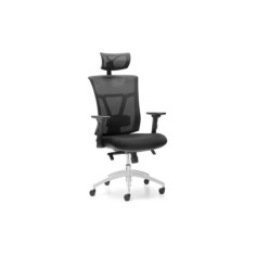 Silla ergonomica de oficina Modelo Ankara de Euromof, con cabecero regulable, soporte lumbar, color negro Silla ergonomica de oficina Modelo Ankara de Euromof, con cabecero regulable, soporte lumbar, color negro