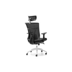 Silla ergonomica de oficina Modelo Ankara de Euromof, con cabecero regulable, soporte lumbar, color negro Silla ergonomica de oficina Modelo Ankara de Euromof, con cabecero regulable, soporte lumbar, color negro