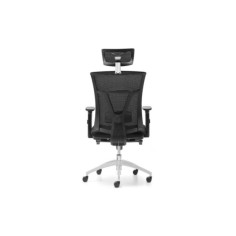 Silla ergonomica de oficina Modelo Ankara de Euromof, con cabecero regulable, soporte lumbar, color negro Silla ergonomica de oficina Modelo Ankara de Euromof, con cabecero regulable, soporte lumbar, color negro