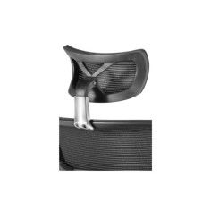 Silla ergonomica de oficina Modelo Ankara de Euromof, con cabecero regulable, soporte lumbar, color negro Silla ergonomica de oficina Modelo Ankara de Euromof, con cabecero regulable, soporte lumbar, color negro