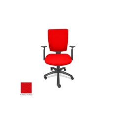 Silla de oficina FLASH, respaldo tapizado, brazos regulables, base poliamida, contacto permanente