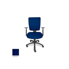 Silla de oficina FLASH, respaldo tapizado, brazos regulables, base poliamida, contacto permanente