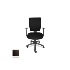 Silla de oficina FLASH, respaldo tapizado, brazos regulables, base poliamida, contacto permanente