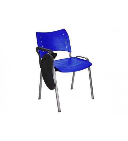 Silla con pala abatible ISO SMART, patas grises Silla con pala abatible ISO SMART, patas grises