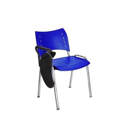 Silla con pala abatible ISO SMART, patas cromadas Silla con pala abatible ISO SMART, patas cromadas