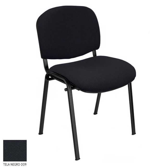 Silla confidente modelo FISSA de Vincolo, tapizada, calidad superior, estructura negra Silla confidente modelo FISSA de Vincolo, tapizada, calidad superior, estructura negra