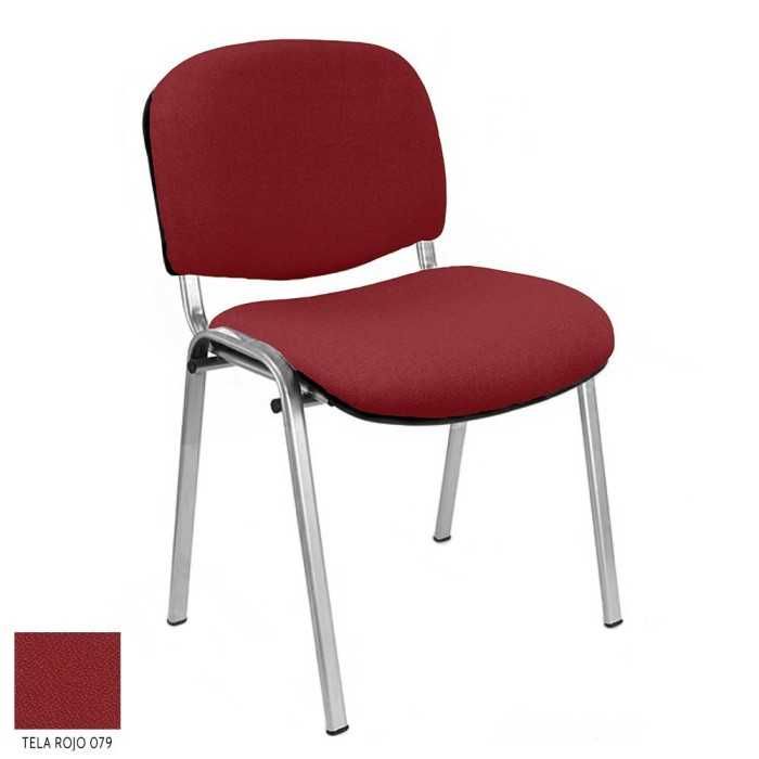 Silla confidente modelo FISSA de Vincolo, tapizada, calidad superior, estructura gris