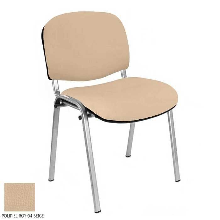 Silla confidente modelo FISSA de Vincolo, tapizada, calidad superior, estructura gris