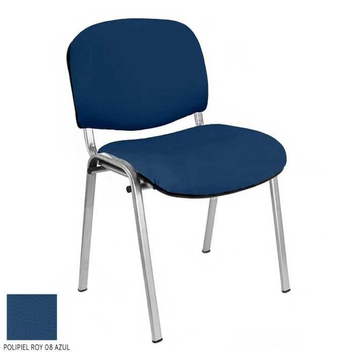 Silla confidente modelo FISSA de Vincolo, tapizada, calidad superior, estructura gris