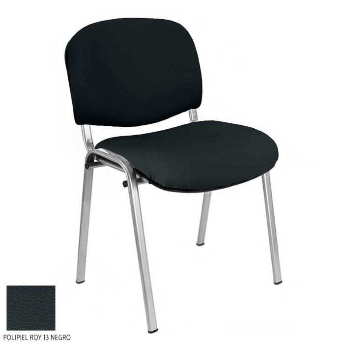 Silla confidente modelo FISSA de Vincolo, tapizada, calidad superior, estructura gris