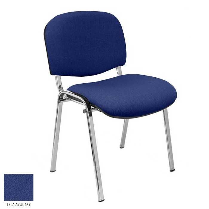 Silla confidente modelo FISSA de Vincolo, tapizada, calidad superior, estructura cromada
