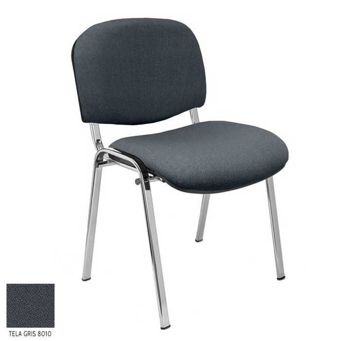 Silla confidente modelo FISSA de Vincolo, tapizada, calidad superior, estructura cromada