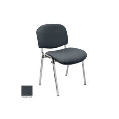 Silla confidente modelo FISSA de Vincolo, tapizada, calidad superior, estructura cromada