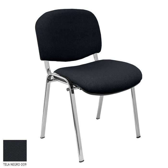 Silla confidente modelo FISSA de Vincolo, tapizada, calidad superior, estructura cromada
