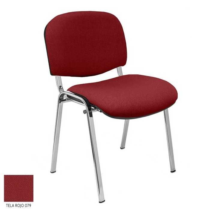 Silla confidente modelo FISSA de Vincolo, tapizada, calidad superior, estructura cromada