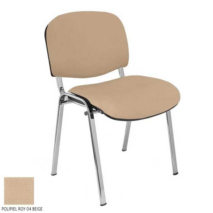 Silla confidente modelo FISSA de Vincolo, tapizada, calidad superior, estructura cromada