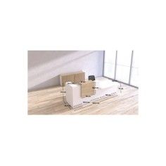 Mostrador de recepción Terminación Derecho ZETA PLUS CON SOBREMOSTRADOR + minusválido