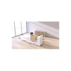 Mostrador de recepción Terminación izquierda ZETA PLUS CON SOBREMOSTRADOR + minusválido