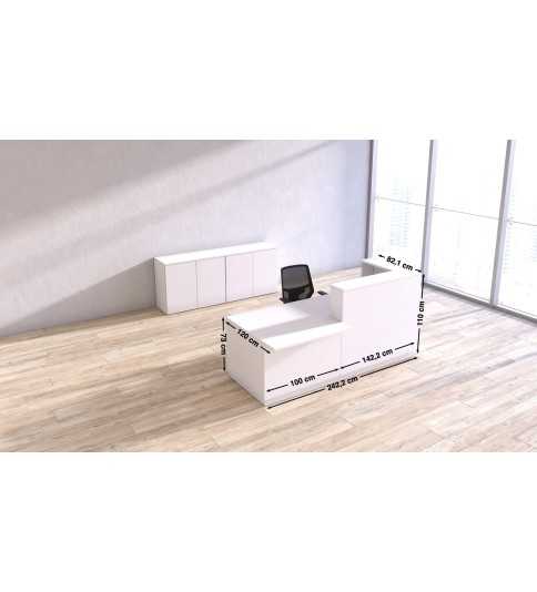 Mostrador de recepción Terminación izquierda ZETA PLUS + minusválido Mostrador de recepción Terminación izquierda ZETA PLUS + minusválido