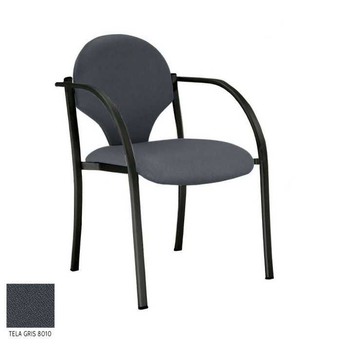 Silla confidente modelo INCA de Vincolo, con tapa trasera tapizada