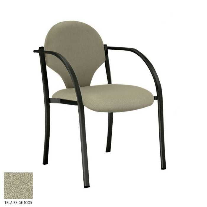 Silla confidente modelo INCA de Vincolo, con tapa trasera polipropileno