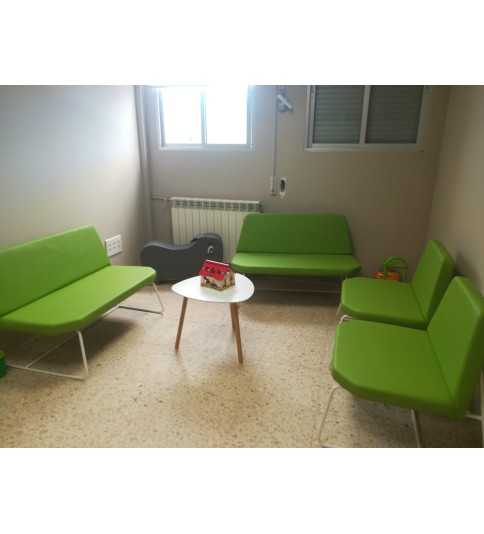 Sillón para sala de espera CARINA, 2 plazas, gran acolchado, sin brazos Sillón para sala de espera CARINA, 2 plazas, gran acolchado, sin brazos