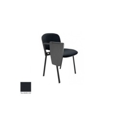 Silla confidente modelo FISSA de Vincolo, con pala derecha, tapizada, estructura negra Silla confidente modelo FISSA de Vincolo, con pala derecha, tapizada, estructura negra