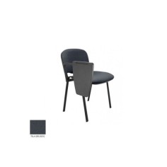Silla confidente modelo FISSA de Vincolo, con pala derecha, tapizada, estructura negra Silla confidente modelo FISSA de Vincolo, con pala derecha, tapizada, estructura negra