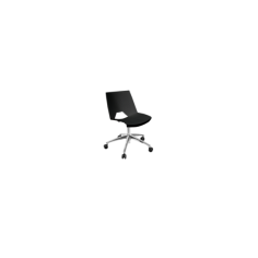 Silla giratoria de plástico perforado Strike base de aluminio