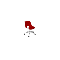 Silla giratoria de plástico perforado Strike base de aluminio