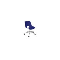 Silla giratoria de plástico perforado Strike base de aluminio