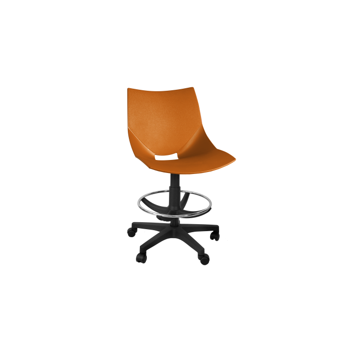 Silla de plástico giratoria taburete poliamida Shell