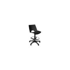 Silla giratoria de plástico perforado Strike taburete base poliamida