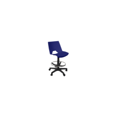 Silla giratoria de plástico perforado Strike taburete base poliamida