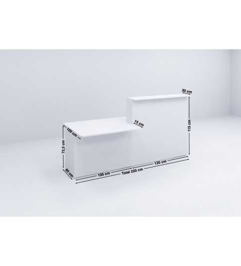 Mostrador recepción blanco módulo recto izquierda + minusválidos SERIE BASIC Mostrador recepción blanco módulo recto izquierda + minusválidos SERIE BASIC