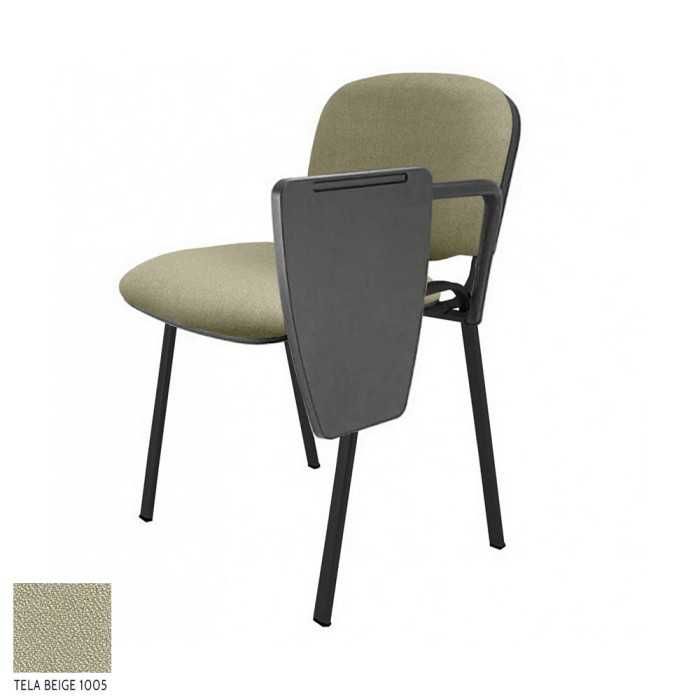 Silla confidente modelo FISSA de Vincolo, tapizada, con pala izquierda, calidad superior