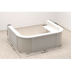 Mostrador work de recepción forma en U