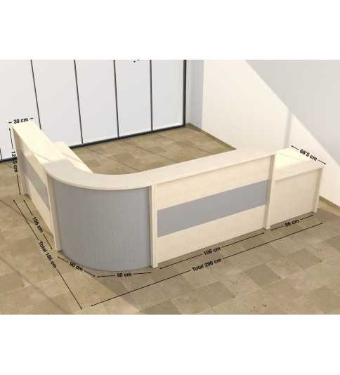 Mostrador de recepción curvo WORK  Mostrador de recepción curvo WORK
