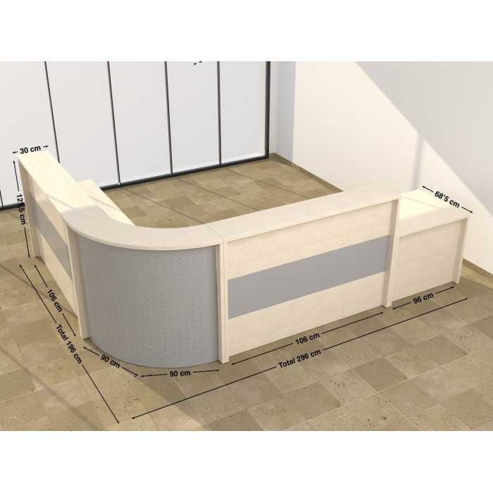 Mostrador de recepción curvo WORK  Mostrador de recepción curvo WORK