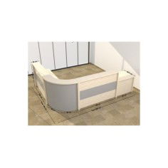 Mostrador de recepción curvo WORK 